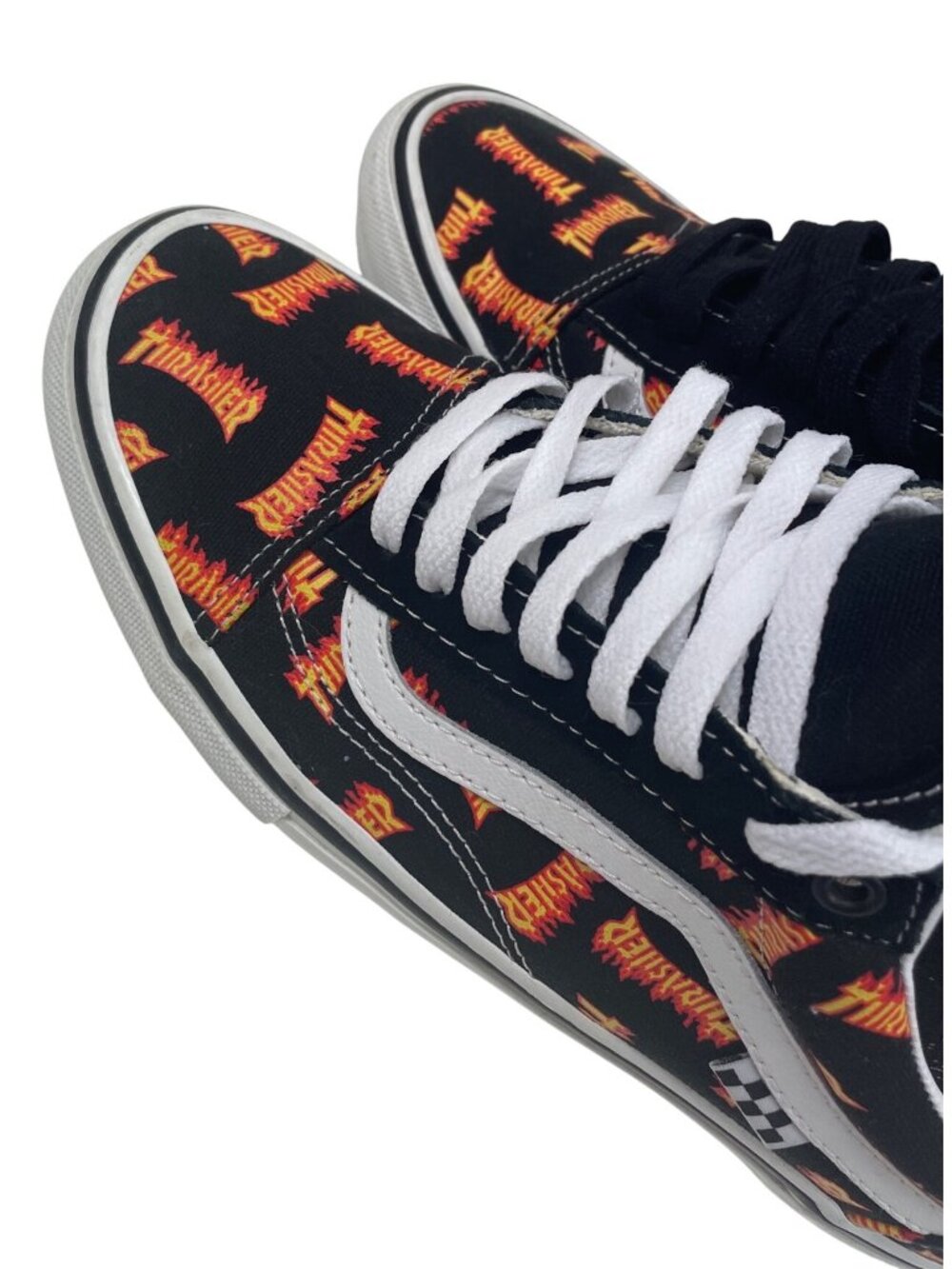 Vans x Thrasher Skate Old School Shoes Black Multi Logo Men’s Size 10 - Picture 6 of 13